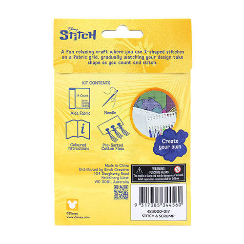 Stitch and Scrump Counted Cross Stitch kit