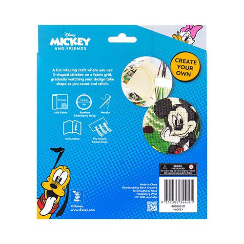 Mickey Counted Cross Stitch Hoop