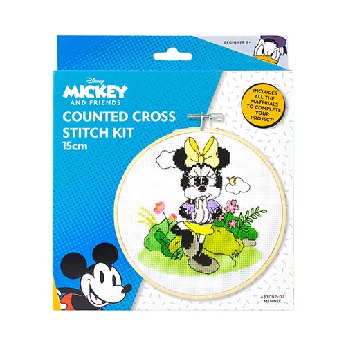 Minnie Counted Cross Stitch Hoop