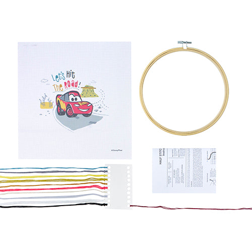 Lightning McQueen Half Stitch Hoop