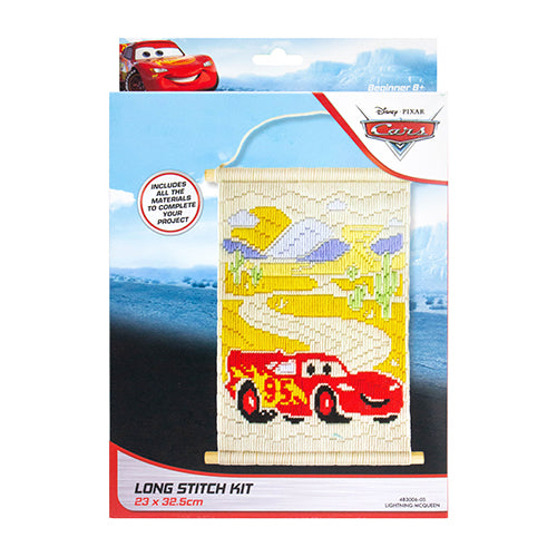 Lightning McQueen Long Stitch Wall Hanging Kit