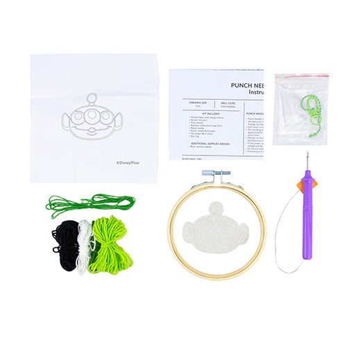Alien Punch Needle Key Ring