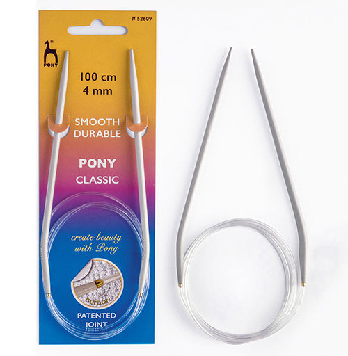 Pony Aluminium Fixed Circular Needles – 100cm