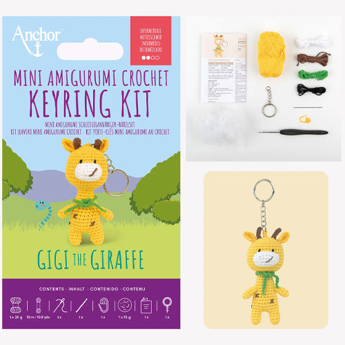 Anchor Mini Amigurumi Key Ring – Gigi the Giraffe