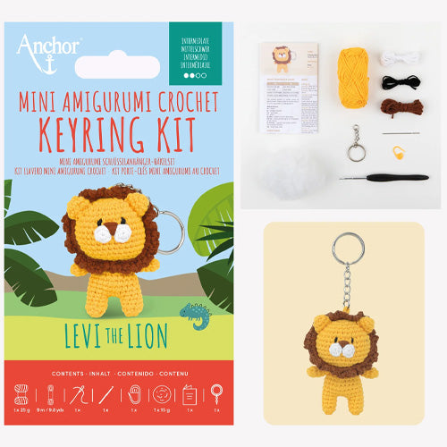 Anchor Mini Amigurumi Key Ring – Levi the Lion